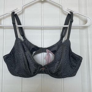 Victoria's Secret Charcoal Leopard Bra (Unlined Demi)